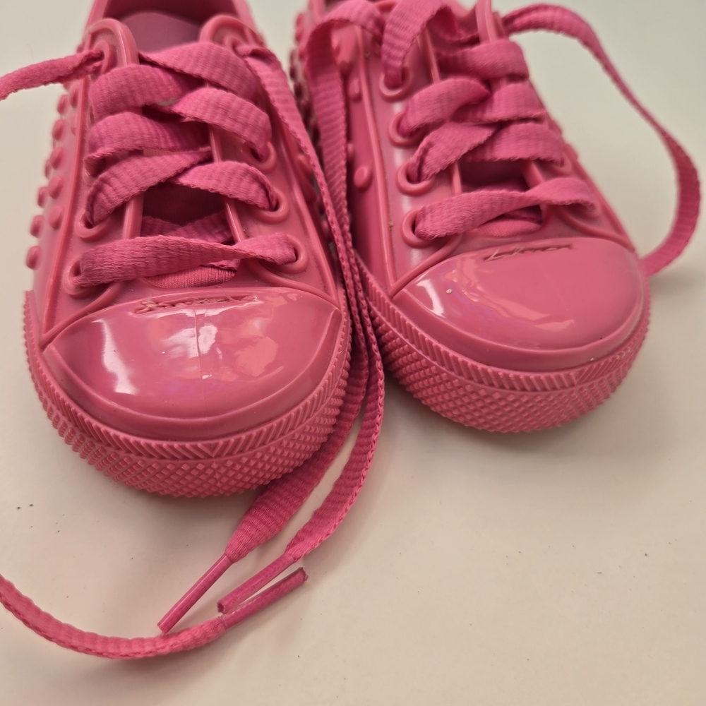 Mini Melissa Pink Poliboha Kids Jelly Sneakers Baby Size 7 - Picture 4 of 6